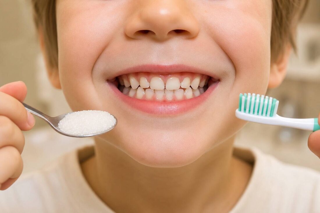 ¿Cuáles son los efectos del azúcar en los dientes de leche?